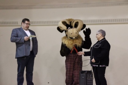 Brad emcees the Talent and Princess contest for Wood Buffalo Frolics